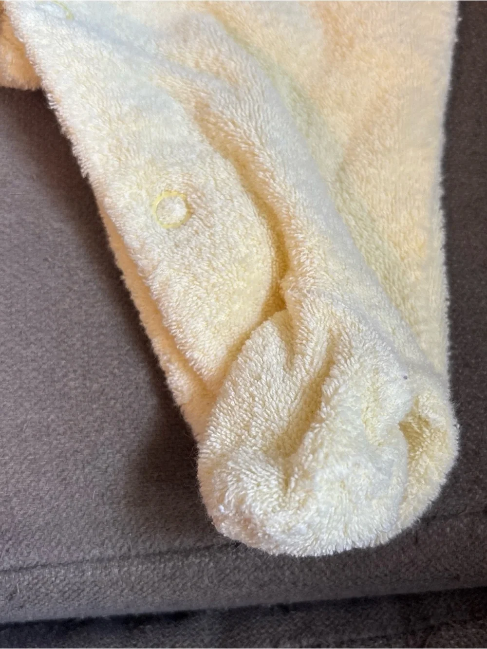 Carter's Cream Terry Footed One-Piece with Duck Embroidery
